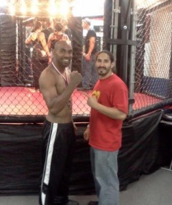 Outside the cage with Saul after winning his first MMA fight! 8/28/11