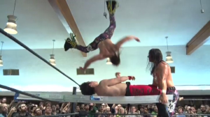 The Young Bucks about to destroy Mike Bailey